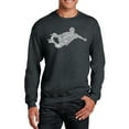 thumbnail image 1 of LA Pop Art Men's Word Art Crewneck Sweatshirt - POPULAR SKATING MOVES & TRICKS, 1 of 2