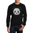 thumbnail image 1 of LA Pop Art Men's Word Art Crewneck Sweatshirt - Panda, 1 of 2