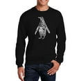 thumbnail image 1 of LA Pop Art Men's Word Art Crewneck Sweatshirt - Penguin, 1 of 2