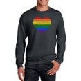 thumbnail image 1 of LA Pop Art Men's Word Art Crewneck Sweatshirt - Pride Heart, 1 of 2