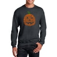 thumbnail image 1 of LA Pop Art Men's Word Art Crewneck Sweatshirt - Pumpkin, 1 of 2