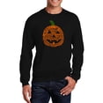 thumbnail image 1 of LA Pop Art Men's Word Art Crewneck Sweatshirt - Pumpkin, 1 of 2