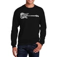 thumbnail image 1 of LA Pop Art Men's Word Art Crewneck Sweatshirt - Rock Guitar, 1 of 2