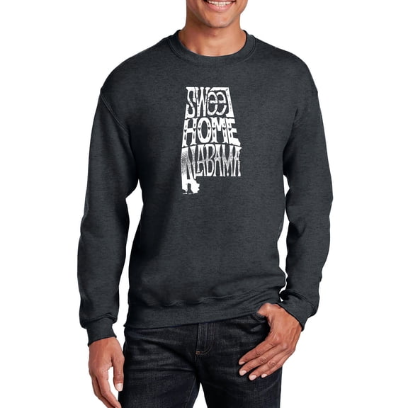 LA Pop Art Men's Word Art Crewneck Sweatshirt - Sweet Home Alabama