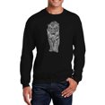 thumbnail image 1 of LA Pop Art Men's Word Art Crewneck Sweatshirt - TIGER, 1 of 2