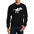 thumbnail image 1 of LA Pop Art Men's Word Art Crewneck Sweatshirt - TYRANNOSAURUS REX, 1 of 2