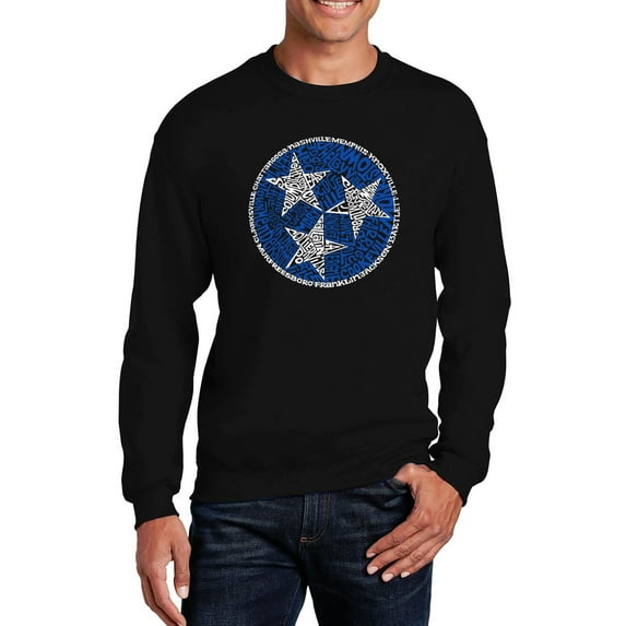 LA Pop Art Men's Word Art Crewneck Sweatshirt - Tennessee Tristar