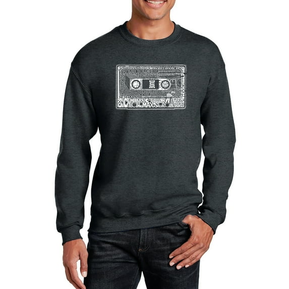 LA Pop Art Men's Word Art Crewneck Sweatshirt - The 80's