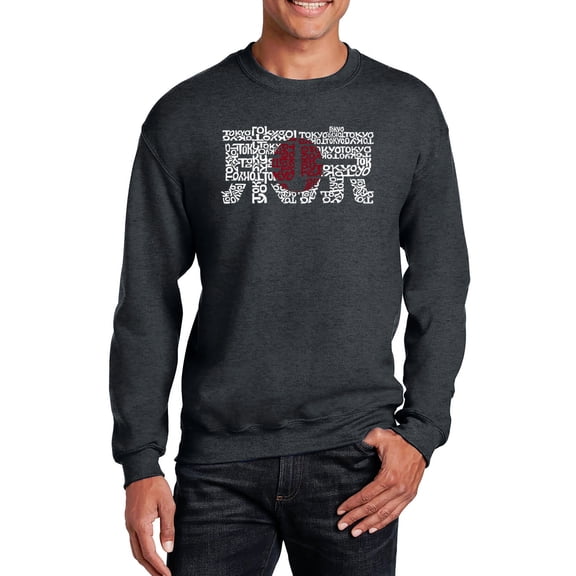 LA Pop Art Men's Word Art Crewneck Sweatshirt - Tokyo Sun