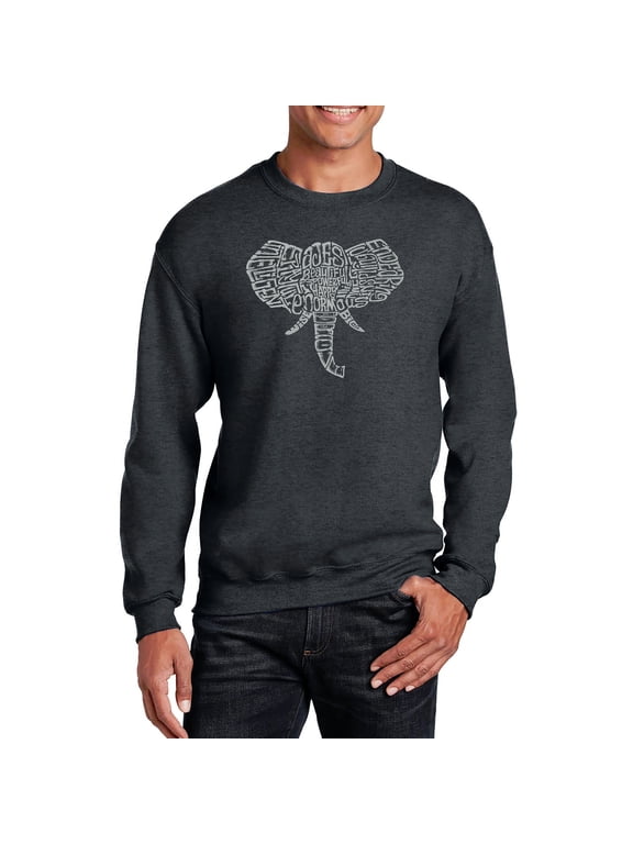 Men's Word Art Crewneck Sweatshirt - Tusks