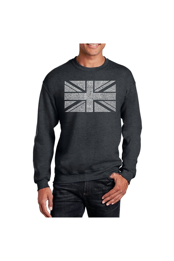 Men's Word Art Crewneck Sweatshirt - UNION JACK
