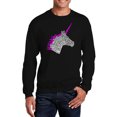 thumbnail image 1 of LA Pop Art Men's Word Art Crewneck Sweatshirt - Unicorn, 1 of 2