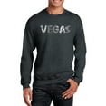 thumbnail image 1 of LA Pop Art Men's Word Art Crewneck Sweatshirt - VEGAS, 1 of 2