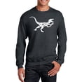 thumbnail image 1 of LA Pop Art Men's Word Art Crewneck Sweatshirt - Velociraptor, 1 of 2