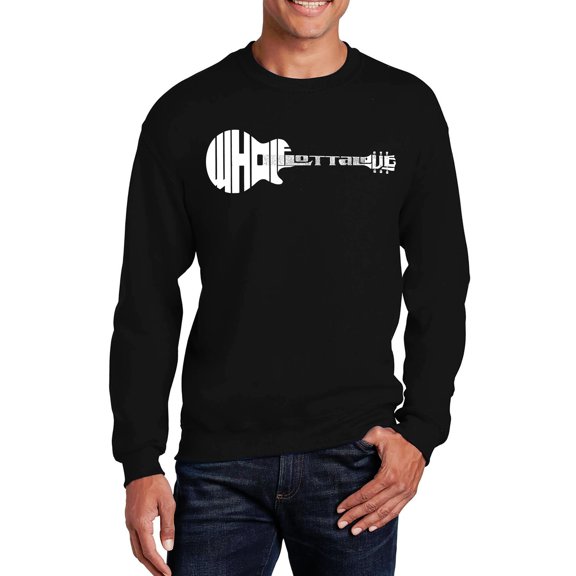 LA Pop Art Men's Word Art Crewneck Sweatshirt - Whole Lotta Love