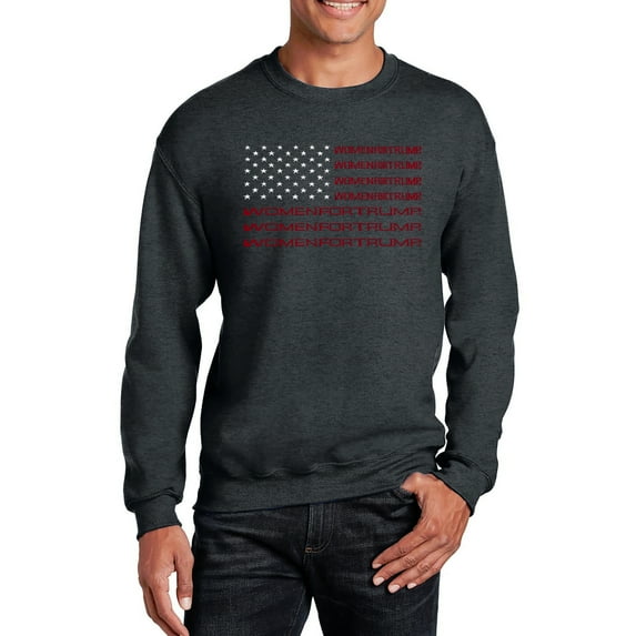 LA Pop Art Men's Word Art Crewneck Sweatshirt - Women For Trump