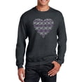 thumbnail image 1 of LA Pop Art Men's Word Art Crewneck Sweatshirt - XOXO Heart, 1 of 2