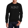 thumbnail image 1 of LA Pop Art Men's Word Art Crewneck Sweatshirt - XOXO, 1 of 2