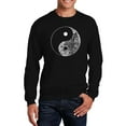 thumbnail image 1 of LA Pop Art Men's Word Art Crewneck Sweatshirt - YIN YANG, 1 of 2