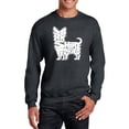 thumbnail image 1 of LA Pop Art Men's Word Art Crewneck Sweatshirt - Yorkie, 1 of 2