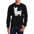thumbnail image 1 of LA Pop Art Men's Word Art Crewneck Sweatshirt - Yorkie, 1 of 2