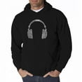 thumbnail image 1 of LA Pop Art Men's Word Art Hooded Sweatshirt - 63 DIFFERENT GENRES OF MUSIC, 1 of 2