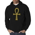 thumbnail image 1 of LA Pop Art Men's Word Art Hooded Sweatshirt - ANKH, 1 of 2