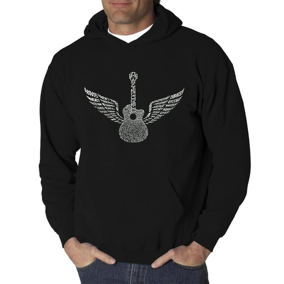 LA Pop Art Men's Word Art Hooded Sweatshirt - Amazing Grace