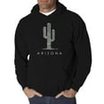 thumbnail image 1 of LA Pop Art Men's Word Art Hooded Sweatshirt - Arizona Cities, 1 of 2