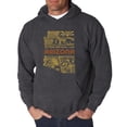 thumbnail image 1 of LA Pop Art Men's Word Art Hooded Sweatshirt - Az Pics, 1 of 2