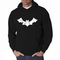 thumbnail image 1 of LA Pop Art Men's Word Art Hooded Sweatshirt - BAT - BITE ME, 1 of 2