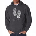 thumbnail image 1 of LA Pop Art Men's Word Art Hooded Sweatshirt - BEACH BUM, 1 of 2