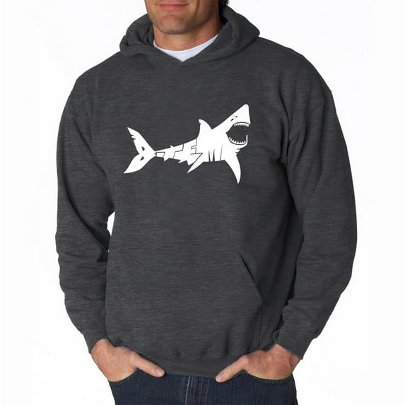 LA Pop Art Men's Word Art Hooded Sweatshirt - BITE ME