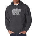 thumbnail image 1 of LA Pop Art Men's Word Art Hooded Sweatshirt - Bear Species, 1 of 2