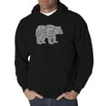 thumbnail image 1 of LA Pop Art Men's Word Art Hooded Sweatshirt - Bear Species, 1 of 2