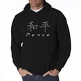 thumbnail image 1 of LA Pop Art Men's Word Art Hooded Sweatshirt - CHINESE PEACE SYMBOL, 1 of 2