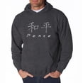 thumbnail image 1 of LA Pop Art Men's Word Art Hooded Sweatshirt - CHINESE PEACE SYMBOL, 1 of 2