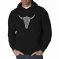 thumbnail image 1 of LA Pop Art Men's Word Art Hooded Sweatshirt - COUNTRY MUSIC'S ALL TIME HITS, 1 of 2