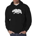 thumbnail image 1 of LA Pop Art Men's Word Art Hooded Sweatshirt - California Bear, 1 of 2