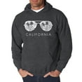 thumbnail image 1 of LA Pop Art Men's Word Art Hooded Sweatshirt - California Shades, 1 of 2