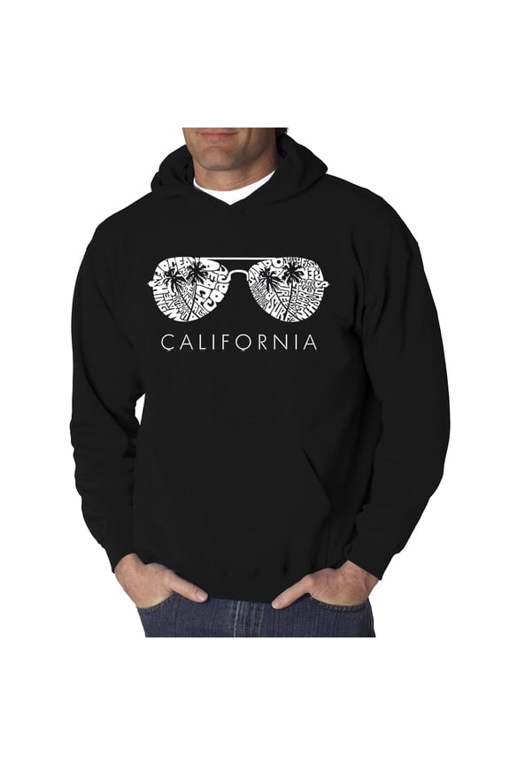Men's Word Art Hooded Sweatshirt - California Shades