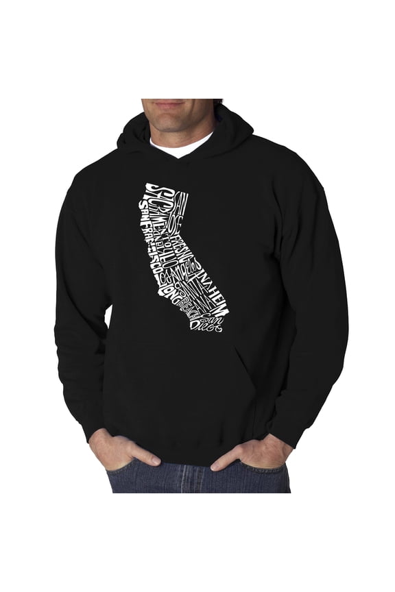Men's Word Art Hooded Sweatshirt - California State