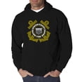 thumbnail image 1 of LA Pop Art Men's Word Art Hooded Sweatshirt - Coast Guard, 1 of 2