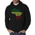 thumbnail image 1 of LA Pop Art Men's Word Art Hooded Sweatshirt - Countries in Africa, 1 of 2