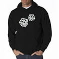 thumbnail image 1 of LA Pop Art Men's Word Art Hooded Sweatshirt - DIFFERENT ROLLS THROWN IN THE GAME OF CRAPS, 1 of 2