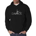 thumbnail image 1 of LA Pop Art Men's Word Art Hooded Sweatshirt - Dancer, 1 of 2