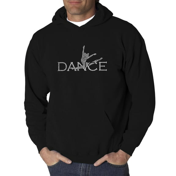 LA Pop Art Men's Word Art Hooded Sweatshirt - Dancer