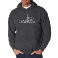 thumbnail image 1 of LA Pop Art Men's Word Art Hooded Sweatshirt - Dancer, 1 of 2