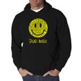thumbnail image 1 of LA Pop Art Men's Word Art Hooded Sweatshirt - Dead Inside Smile, 1 of 2