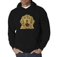 thumbnail image 1 of LA Pop Art Men's Word Art Hooded Sweatshirt - Dog, 1 of 2